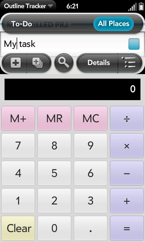 Popup Calc on phone
