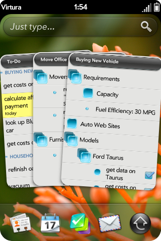 card view of Outline Tracker